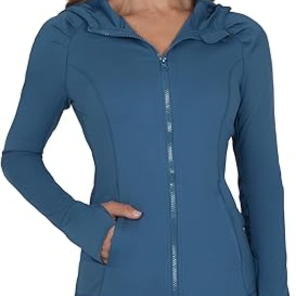 Yogalicious Hoodie Jacket XL Blue Fusion NWT $88 JY84590P - Picture 11 of 12